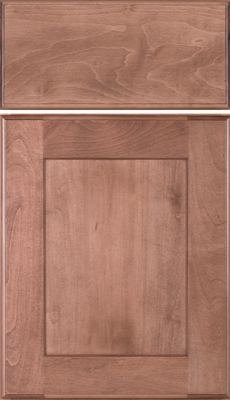 Eclipse Hanover, A wooden cabinet door with a simple, rectangular recessed panel design and a light brown, natural wood finish