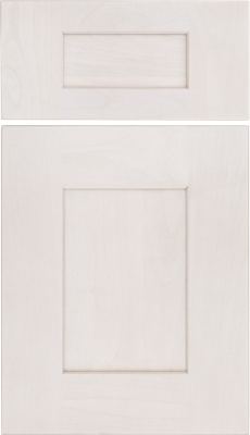 Eclipse Lancaster, Light-colored wooden cabinet door and drawer front with a simple recessed panel design; both surfaces are smooth and have a subtle wood grain texture