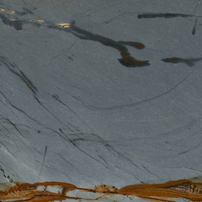 Blue Roma quartz countertop slab
