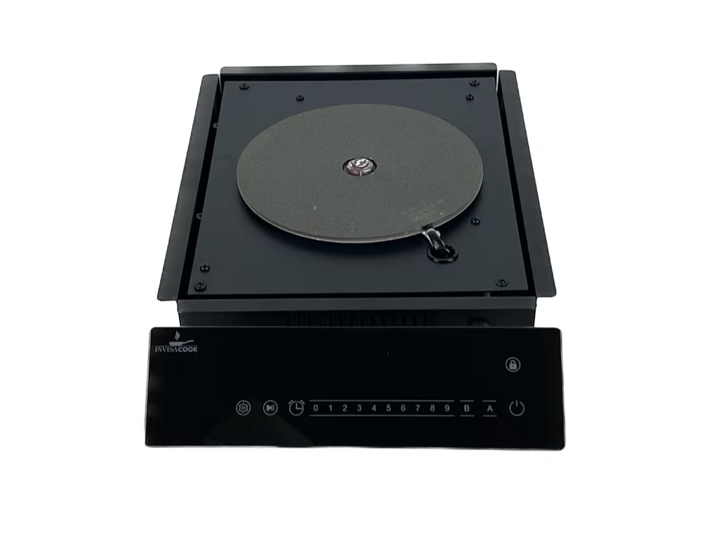 Invisacook 1-burner under-counter cooktop unit with its control panel.